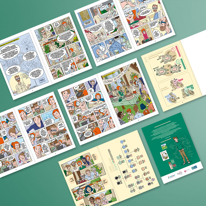 Bande dessinée "L'âge de raison d'Enzo", syndrome du QT Long, CHU Haut Lévêque, CMARY, cardiologie, Sébastien Ripoll, graphiste, illustrateur, Bordeaux