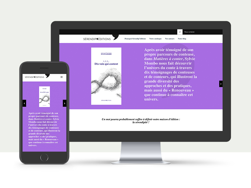 webdesign su site sérendip'éditions, éditeur, Sylvain Allemand, Sébastien Ripoll, graphiste à Bordeaux