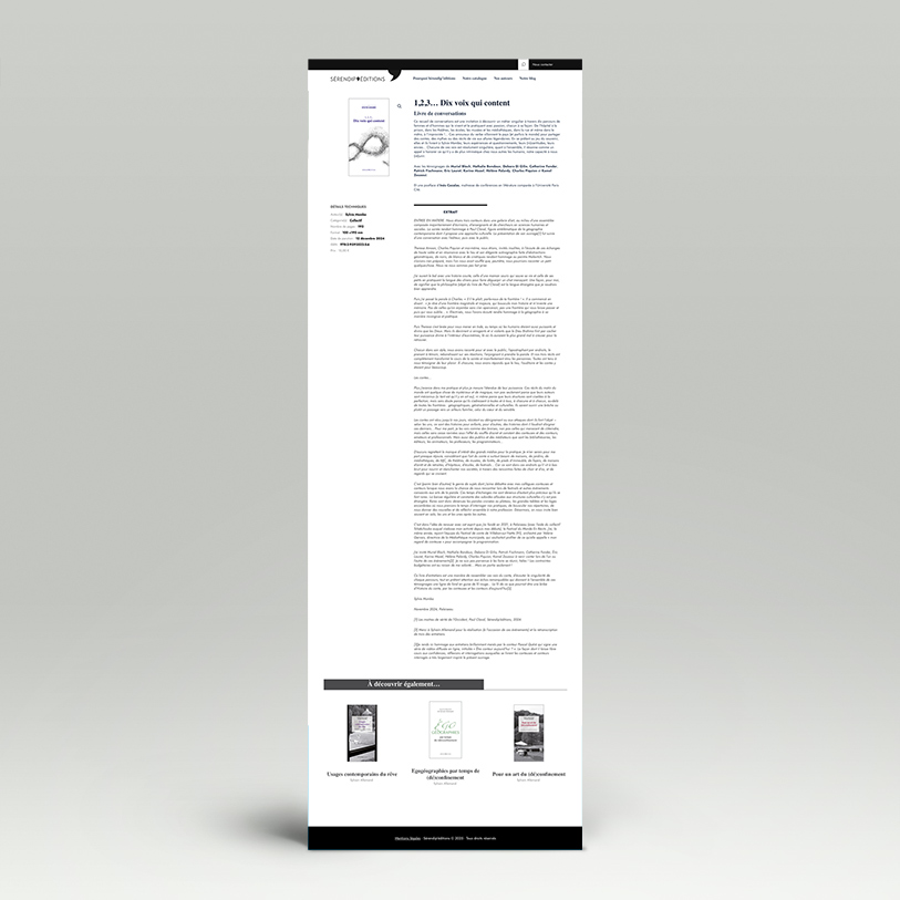 webdesign su site sérendip'éditions, éditeur, Sylvain Allemand, Sébastien Ripoll, graphiste à Bordeaux