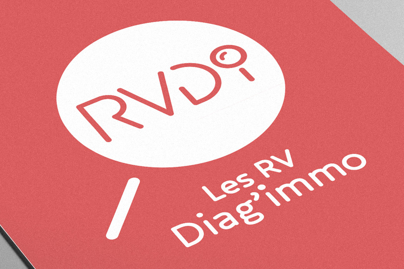 Les RV Diag'immo, création logo blanc
