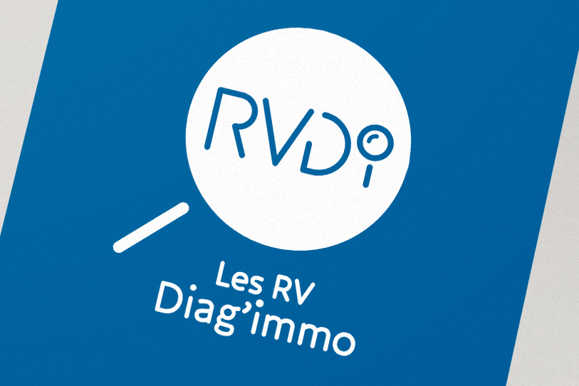 Les RV Diag'immo, création logo blanc