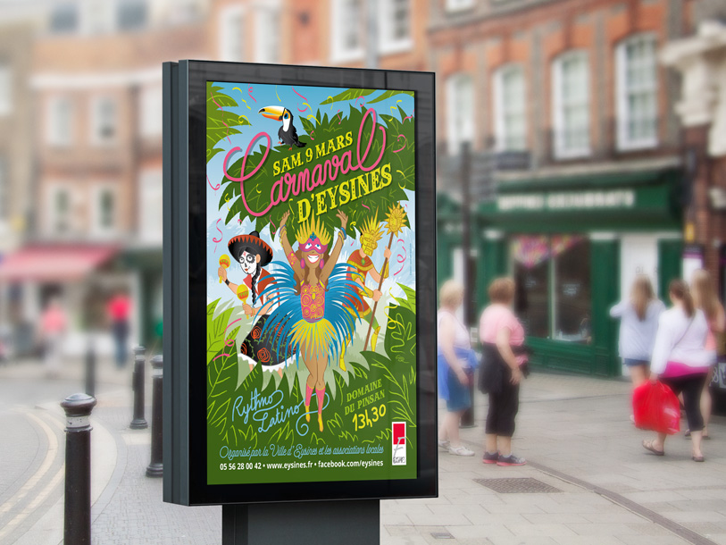 carnaval eysines 2019 - affiche 120x176